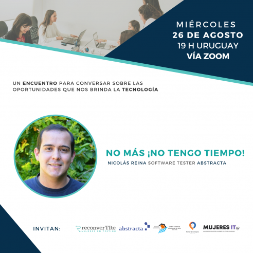 Suele estar en nuestro vocabulario cuando no podemos concretar lo que teníamos planeado o si por esas casualidades no llegamos con nuestras estimaciones personales; no más "No tengo tiempo". Te invitamos a este encuentro en donde junto a Nicolás Reina visualizaremos e identificaremos aquellas cosas del día a día que simulan quitarnos el tiempo del que disponemos.